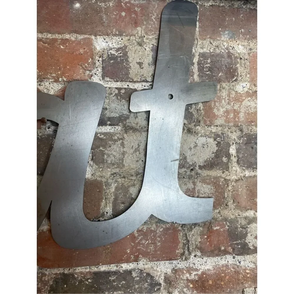 “EAT” Metal Sheet Laser-cut Wall Art Decor Hand Crafted Hanging Wall Art